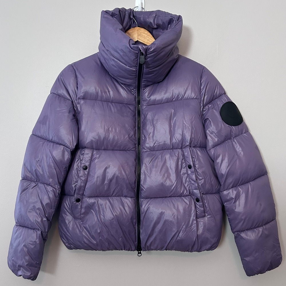 Save The Duck Puffer Jacket Womens 2M Purple Plumtech Vegan Insulated Winter